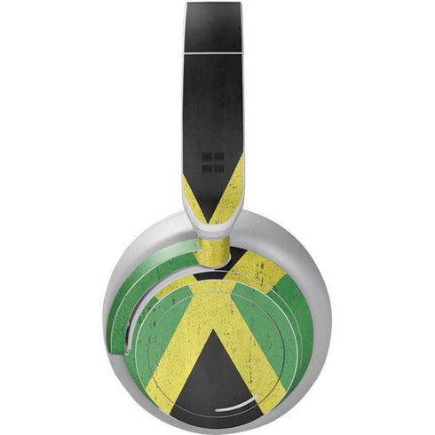 Jamaica Flag Distressed Surface Headphones Skin